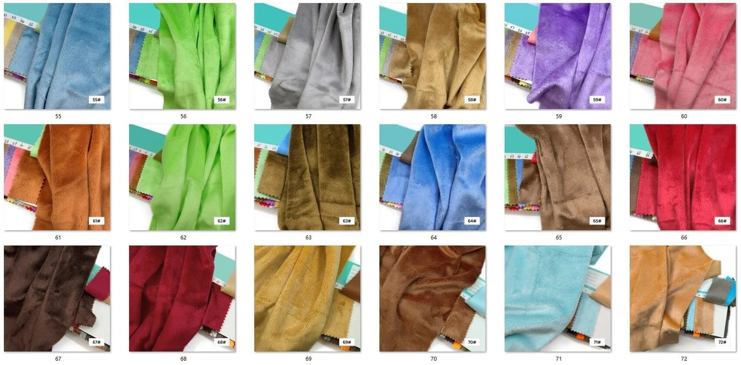 45x50cm 34~66# Plush Fabric For Sewing 5mm Pile Length 100 Polyester Hair Material For Popular Cotton Dolls DIY Handmade Fabric