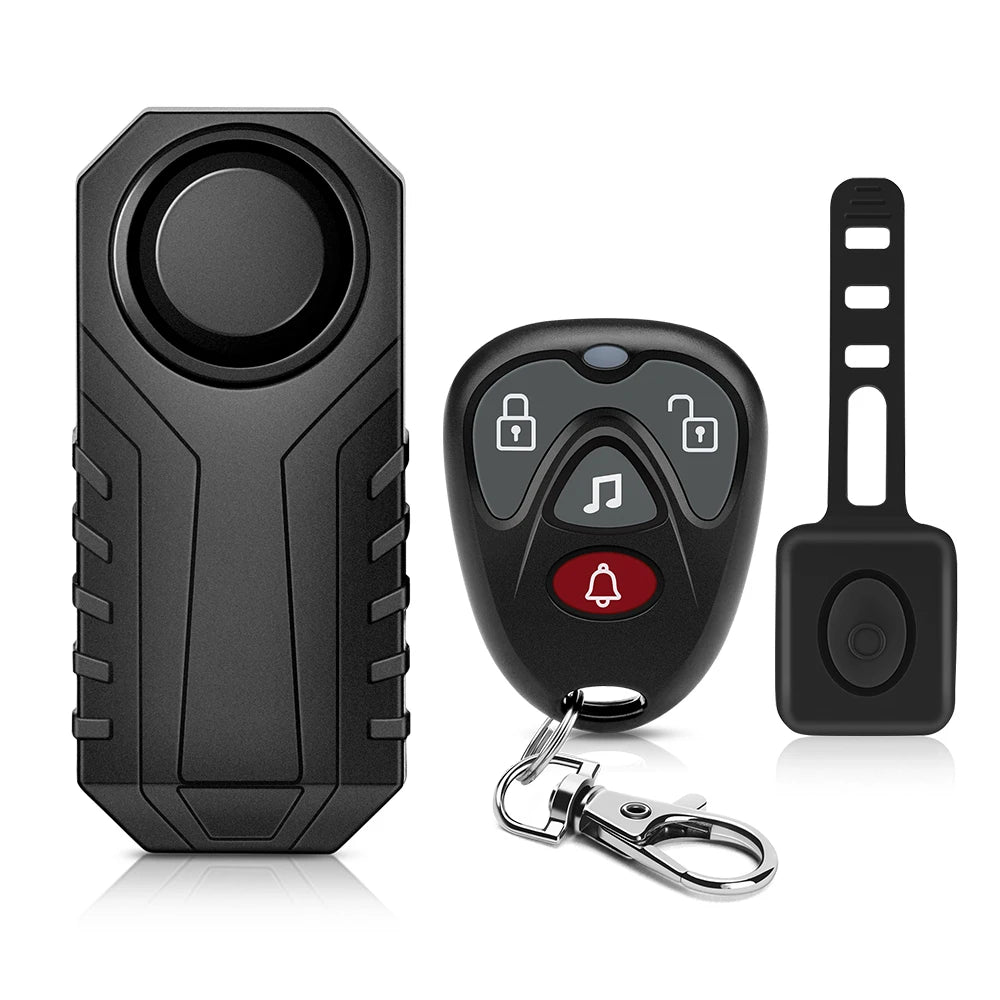 Extractme Motorcycle Burglar Alarm with Remote Control 113dB Wireless Waterproof Car Electric Bicycle Security Anti-Lost Alarm