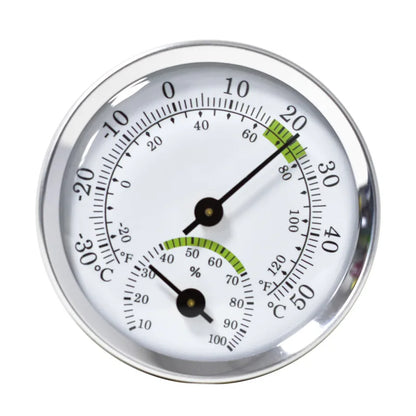 Mini Stainless Steel Thermometer Hygrometer, Street Thermometers, Thermo-Hygrometer Measuring Instruments Tool for Home Supply