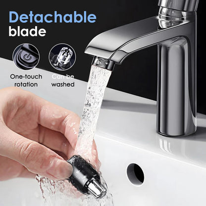 Electric Nose Hair Trimmer For Men Women, High Speed Motor Hair Remover, Lips Eyebrows Razor R Type Cutter Head Trimmer for Nose