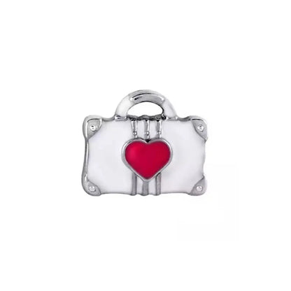 Pink Bead Bag Perfume Lipstick high heels Pendant fit Original Bracelet Accessories DIY Jewelry Women 925Silver Gift Trunk Charm