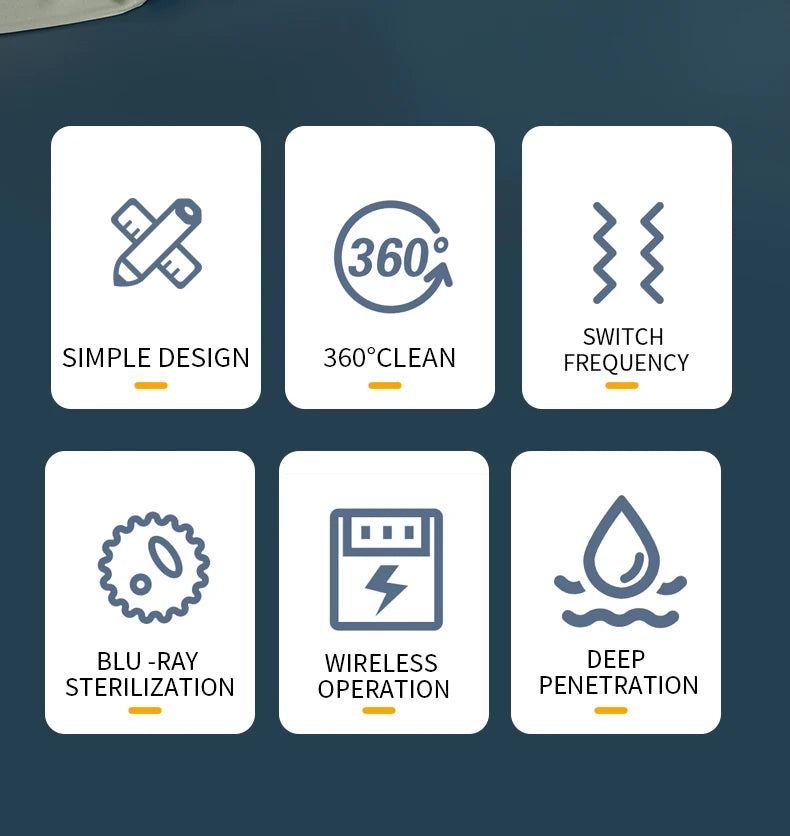 Ultrasonic Glasses Cleaner, 50KHz Contact Lens Cleaner, Household Timer Jewelry Toothbrush Cleaner, Brush Dentures, New MIJIA