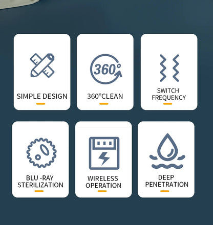 Ultrasonic Glasses Cleaner, 50KHz Contact Lens Cleaner, Household Timer Jewelry Toothbrush Cleaner, Brush Dentures, New MIJIA