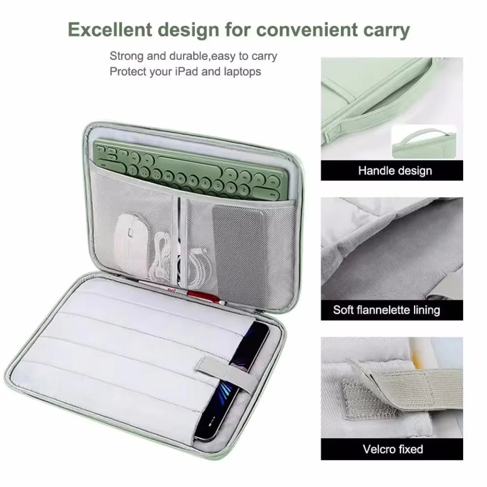 Waterproof Notebook Handle Bag Laptop Sleeve Case For Macbook Air 11 12 13 13.6 M4 M3 M2 iPad Pro 11 Tablet Bag Computer Handbag