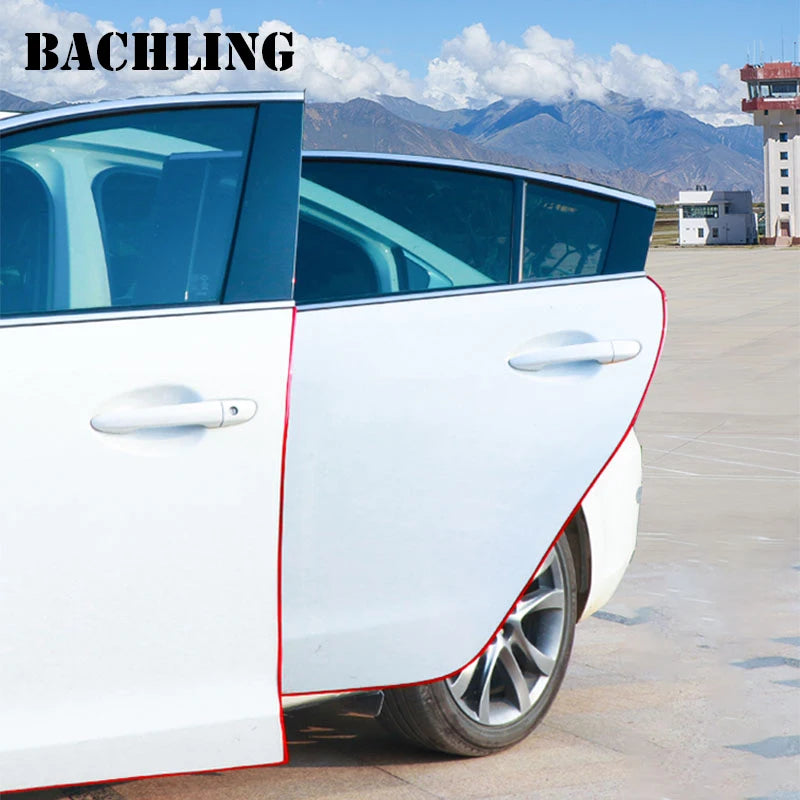 2/5/10M Car Door Edge Scratch Protector DIY Trim Strips Guard Cover Strip Roll Chrome Styling Moulding Trim Strip