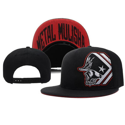 Unisex Skeleton Embroidery Baseball Cap Women Outdoor Sports Flat Hats Men Fashion Men Hip Hop Snapback Caps Sunscreen Hat