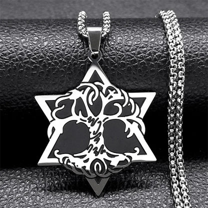 Hebrew Scripture Mezuzah Pendant Necklace for Women/Men Stainless Steel Silver Color Jewish Necklaces Jewelry chain man