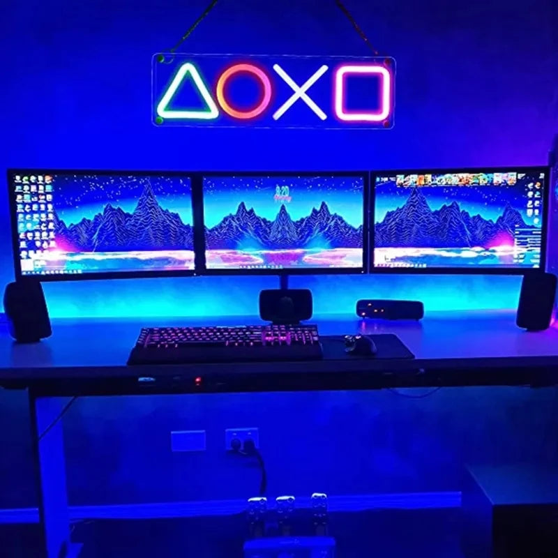 LED Neon Signs for Bedroom Wall Decor, USB Powered Switch LED Neon Light for Game Room, Living Room, Teen Gamer Room Decoration