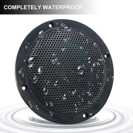Herdio 4'' 160W 2PCS Waterproof Ceiling Speaker, Surround Sound Speaker For Kitchen Bathroom Yacht Outdoor Boat Home