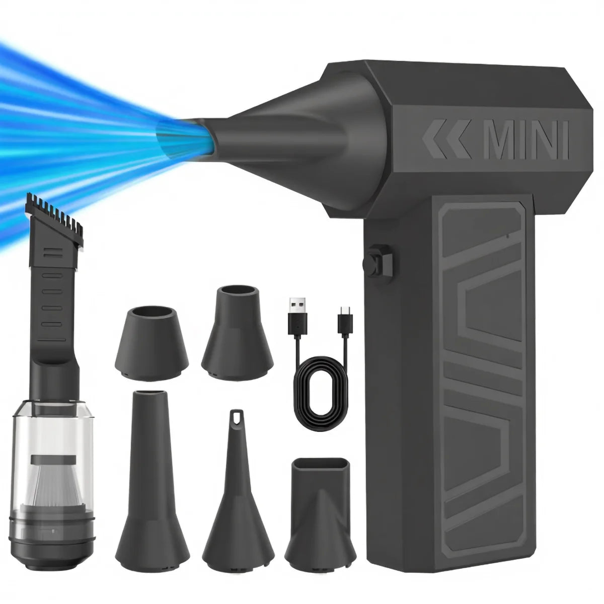 Turbo Jet Blower 130000RPM Brushless Motor 4000mAh Violent Air Blower 4 Gear Adjustable Turbo Blower Cordless Compressed Duster