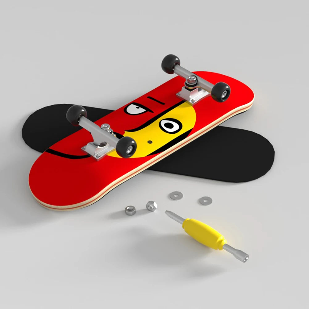 Professional Mini Wooden Skateboard Fingerboard Set Finger Scooter Finger Skate Board Maple Wood Kid Tabletop Toys for Boys