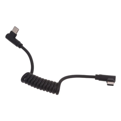 60W Fast Charging USB C to USB2.0, USB A to Micro USB, Type C to Type C Coiled Cable, 90 Degree Right Angle Design Cable for Smartphone Tablet Speaker Headphone