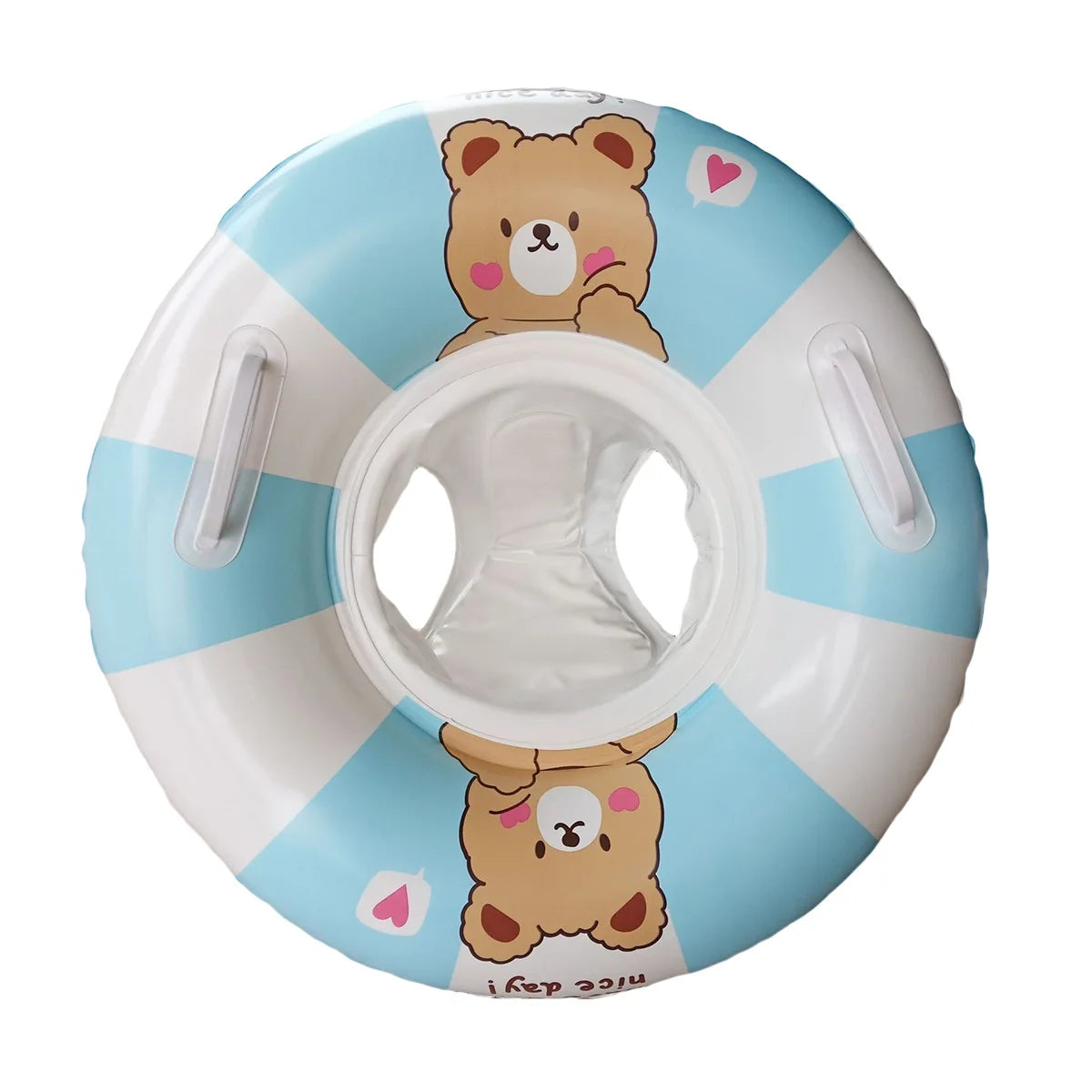 Baby Swimming Float Inflatable Circle Baby Pool Float Ring with SunShade Baby Bathing Swimming Pool Toys for Babies 3-36 Months