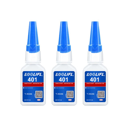 strong transparent 401 adhesive, rubber repair, multifunctional adhesive for metal plastic parts. Excellent bonding tool, 20ml