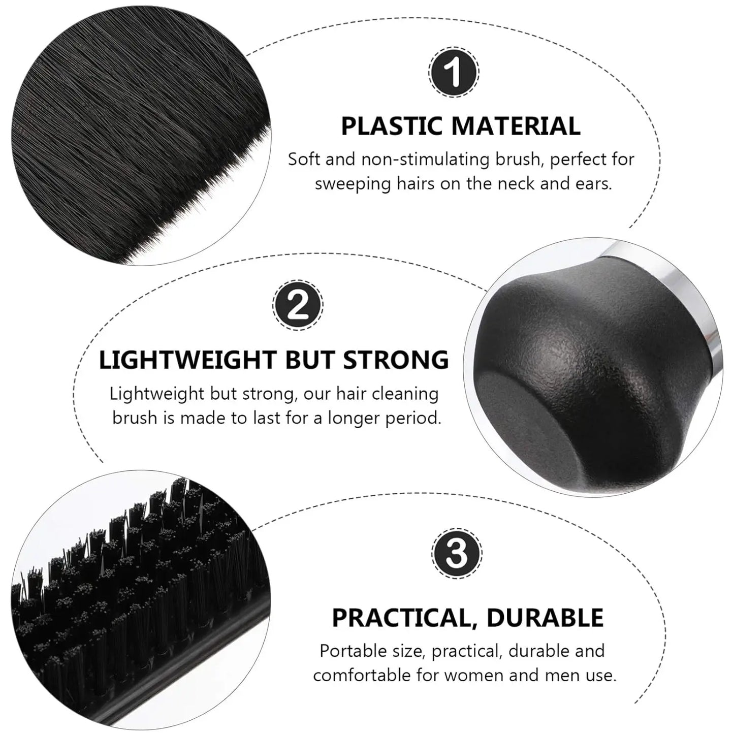 2/3-piece Neck Dust Collector Hair Cleaning Brush for Hairdressers Neck Dust Collector Hairdresser Salon Blade Clean Brush Tool