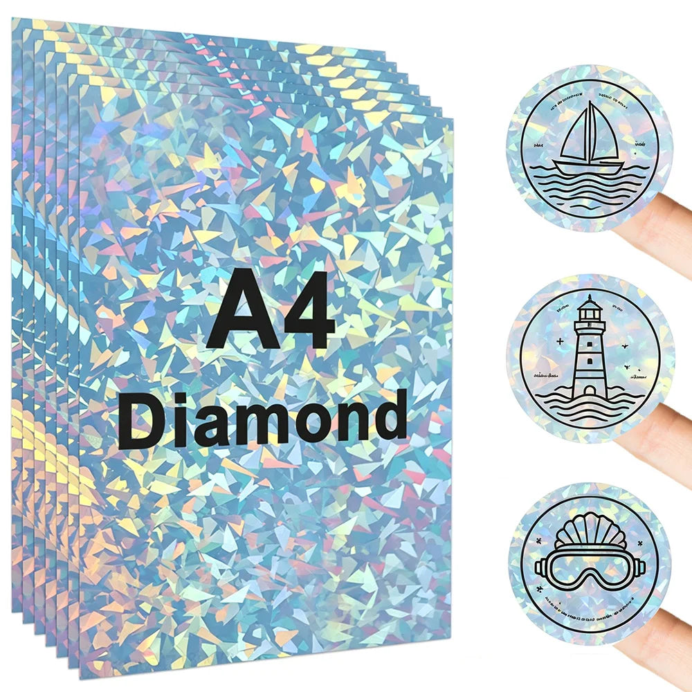100% Transparent Printable Vinyl Sticker Paper A4 Vinyl Printing Paper for Inkjet Printer DIY Label Sticker Self Adhesive Paper
