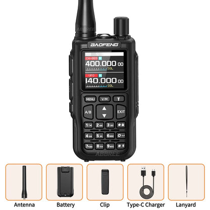 BAOFENG MINI 5 Walkie Talkie Batería 2200mAh Programación Bluetooth por APP Doble PTT Largo Alcance Nuevo Modelo UV-5R MINI Radioaficionado