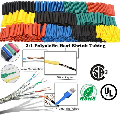 Thermoresistant Tube heat shrink tubing kit, Termoretractil Heat shrink tube Assorted Pack, diy insulation for cables shrink wrap