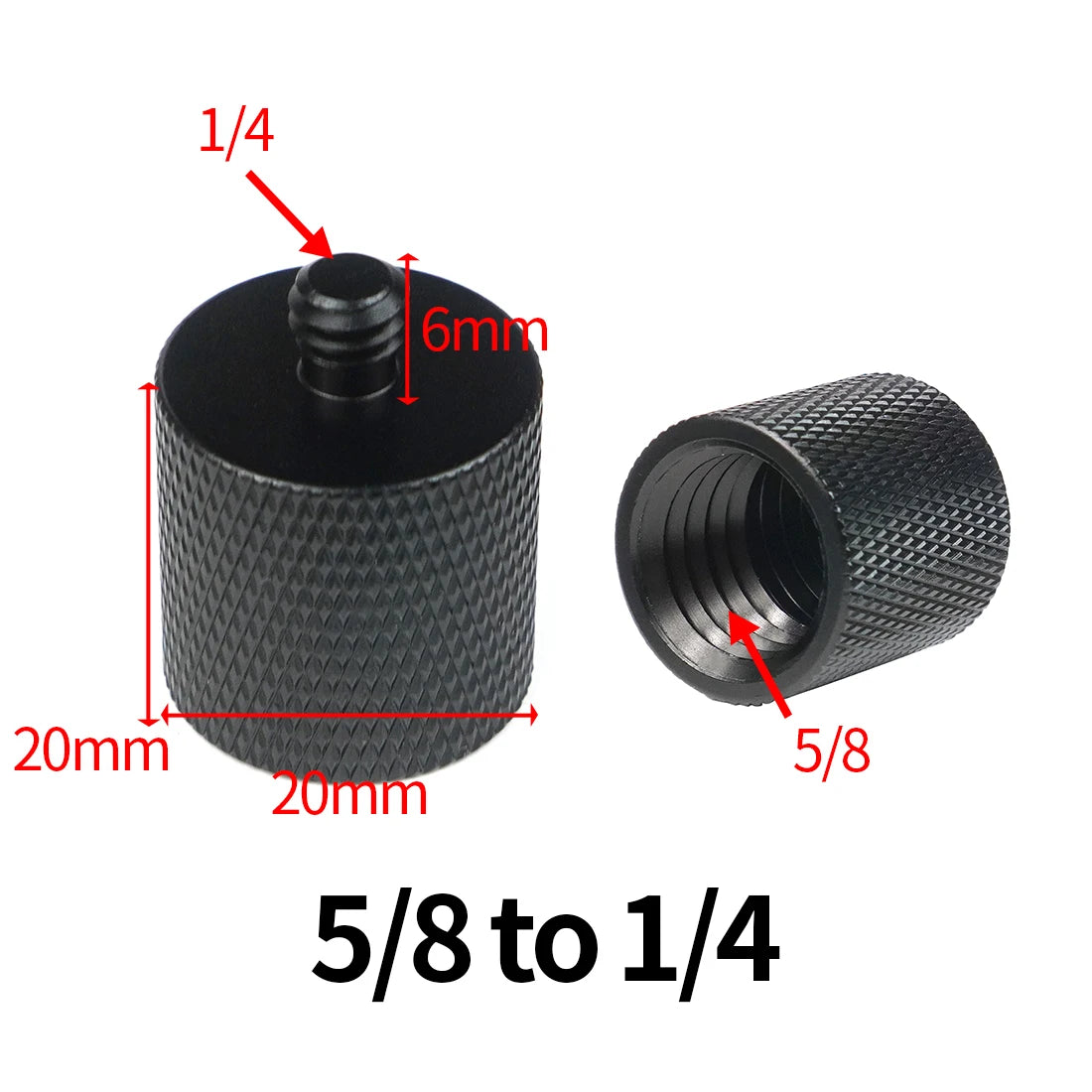 Microphone Holder Extended Rod 5/8"-27 5/8 1/4 3/8 Male Female Screw Converter Adapter Mic Stand Mount Tripod Camera Conversion
