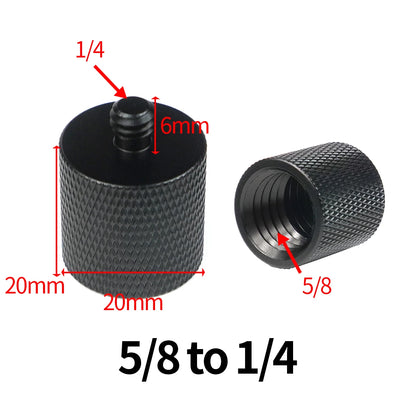Microphone Holder Extended Rod 5/8"-27 5/8 1/4 3/8 Male Female Screw Converter Adapter Mic Stand Mount Tripod Camera Conversion