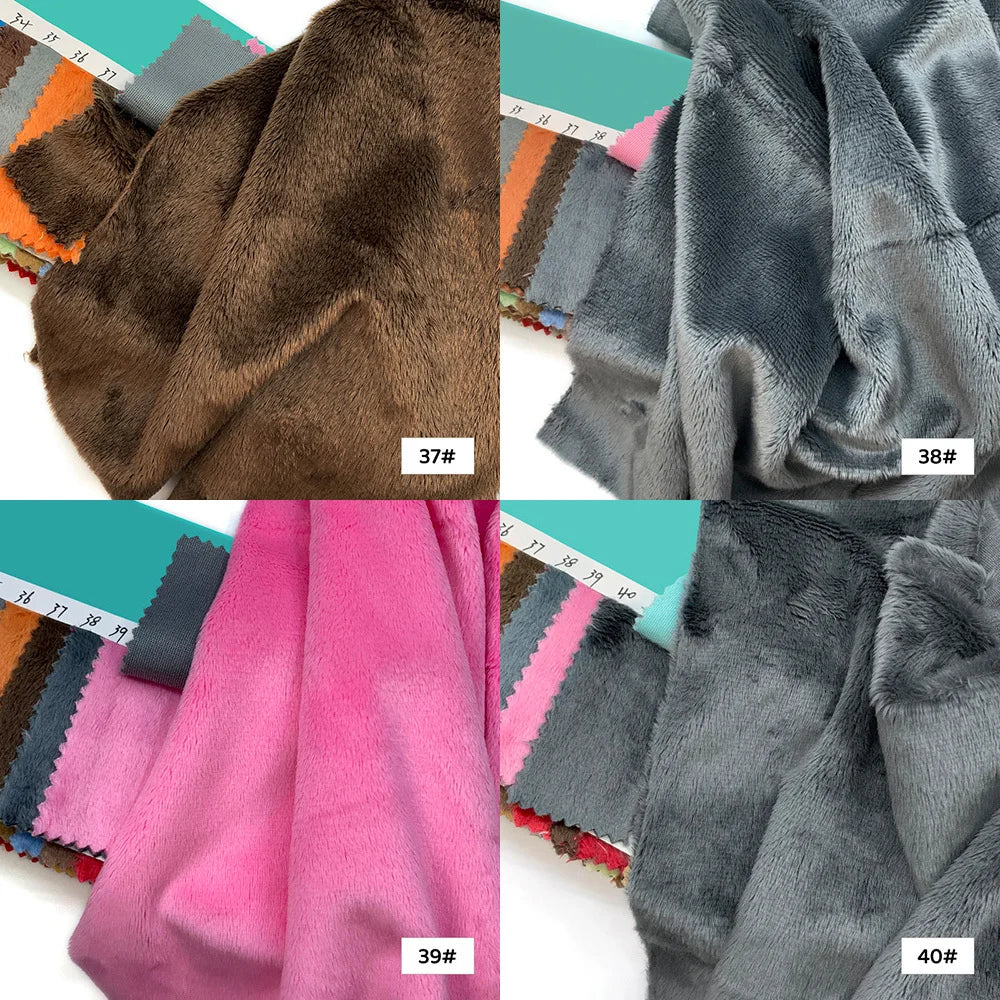 45x50cm 34~66# Plush Fabric For Sewing 5mm Pile Length 100 Polyester Hair Material For Popular Cotton Dolls DIY Handmade Fabric