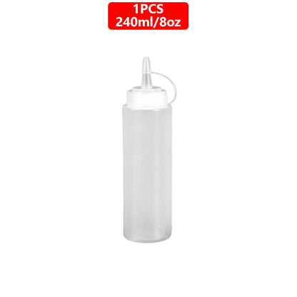 Squeeze Condiment Bottles with On Cap Squeeze Sauce Bottles Olive Oil Bottles Ketchup Mustard Dispensers Kitchen Accessories