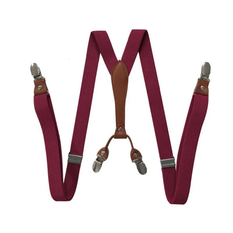 35/25/20mm Wide Men's Suspenders High Elastic Adjustable 4 Strong Clips Heavy Duty X-Back Trousers Braces
