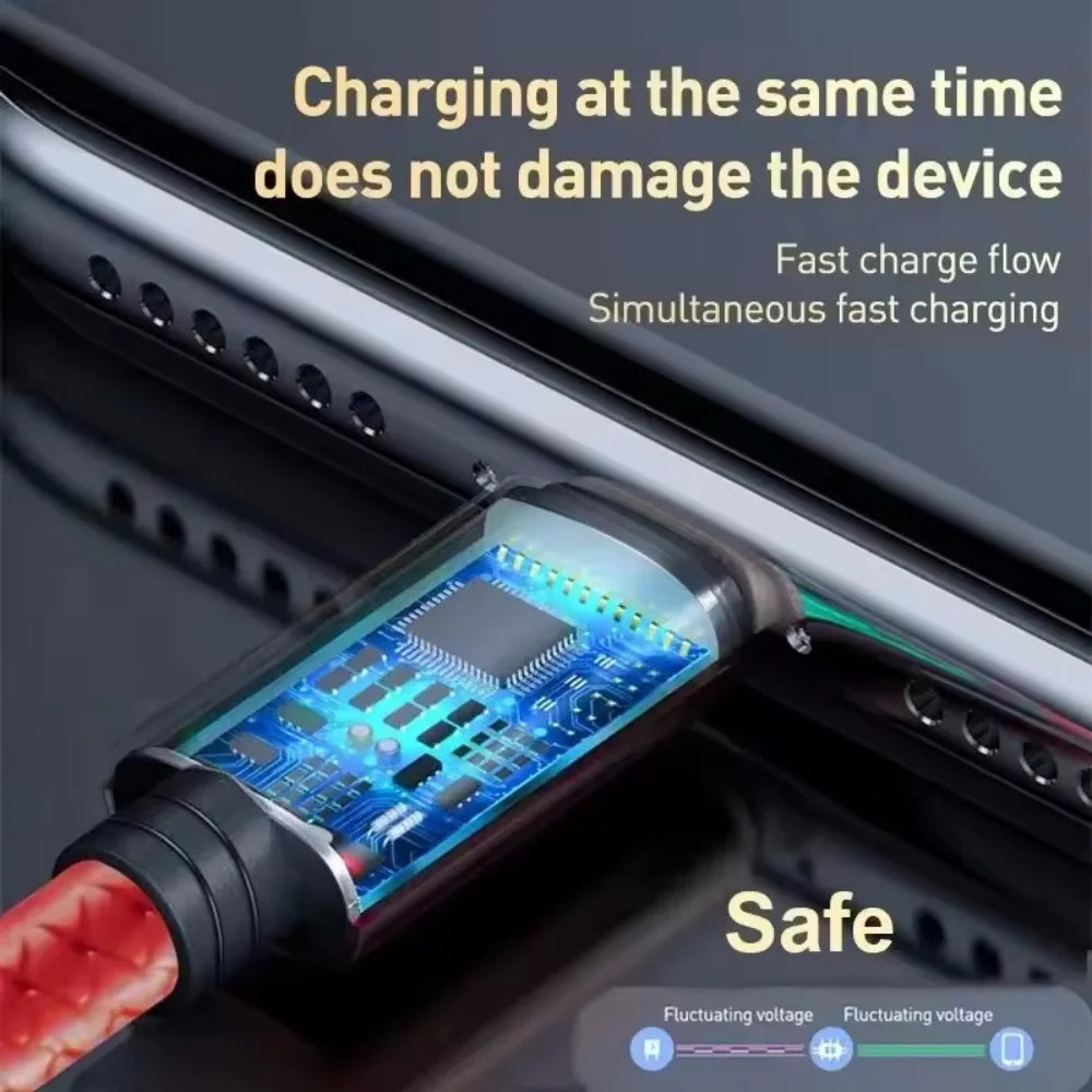 5 in 1 PD USB Fast Charging Cable For iPhone 14 13 12 Xiaomi Android Micro USB Type-C Phone Charger Multi-ports Data Cable