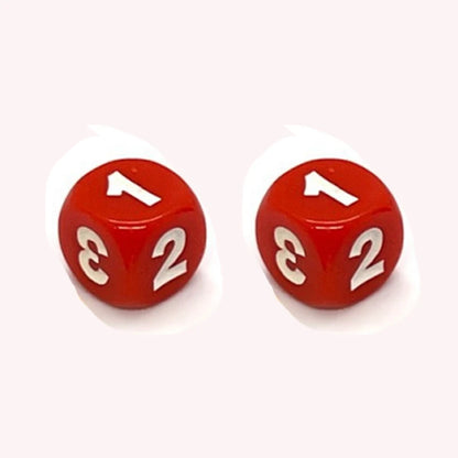 10Pieces Number 1 2 3 123 D6 14mm Acrylic Dice 6-sides Dices For Board Game Cubes 6 Colors learning game accessories