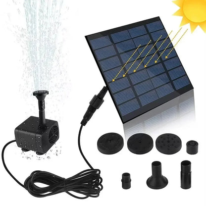 Solar Fountain Pumps with Panels (11/15.5cm) – 8-Nozzle Outdoor Watering Gear & Garden