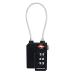 High Security TSA Customs Lock Overseas Customs Clearance Trolley Luggage Suitcase Backpack Password Padlock with Steel Cable