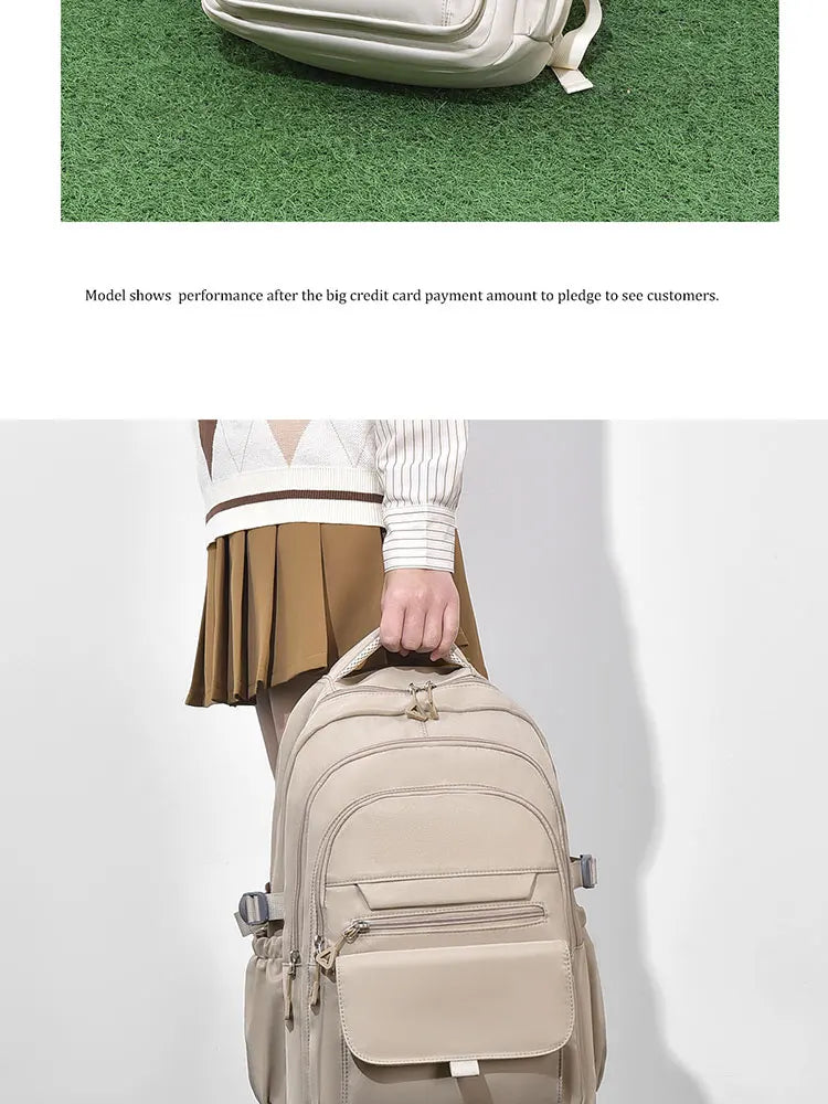 A Multi-layer Waterproof and Stylish Oxford Backpack, Large-capacity Simple Commuter Out-of-town Student Backpack