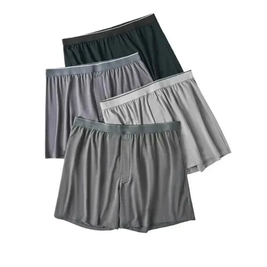 4-Pack Modal Men's Harem Pants Mid-Waist Men's Underpants Loose Pajama Pants Breathable Boxers for Men