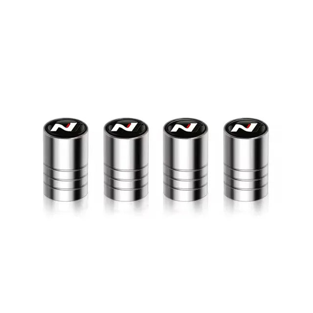 4Pcs Car Wheel Tire Valve Caps Air Stem Covers For N Line Sonata Tucson Azera Elantra Veloster Kona Santa Accessories