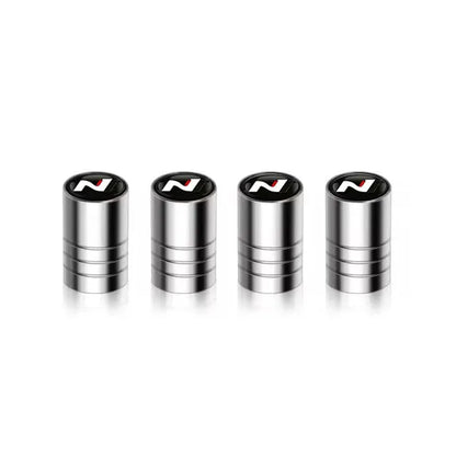 4Pcs Car Wheel Tire Valve Caps Air Stem Covers For N Line Sonata Tucson Azera Elantra Veloster Kona Santa Accessories