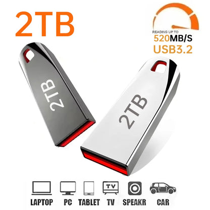 2TB USB3.2 Flash Drive High Speed Type-C U Disk Large Capacity  Waterproof  Portable Memoria  Usb Flash Disk ﻿2TB 1TB 512GB New