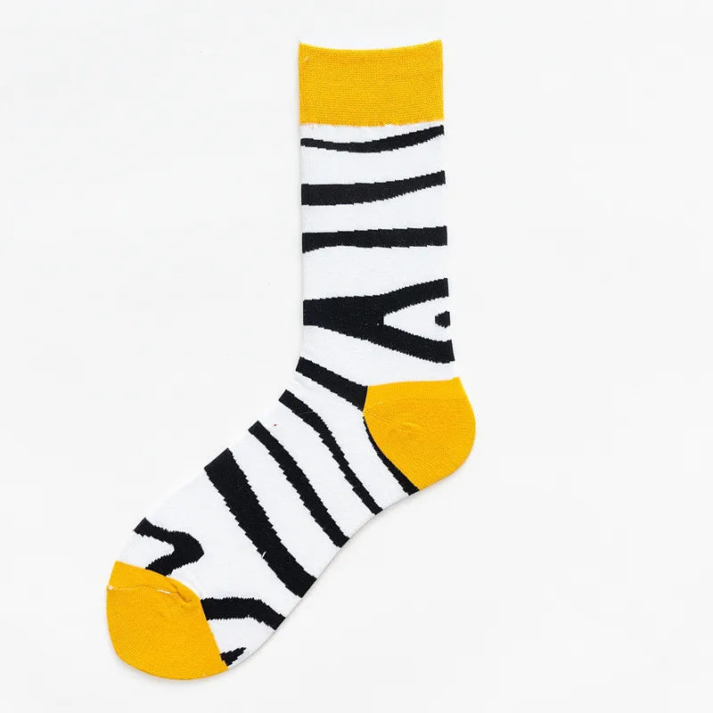 New cotton socks high-quality men's and women's British style casual Harajuku fashion novelty literary couple sexy socks