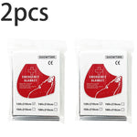 1/2/10Pcs, Emergency Blanket, Outdoor Survival First Aid, Military Rescue Kit, Windproof Waterproof Foil, Thermal Blanket for Camping