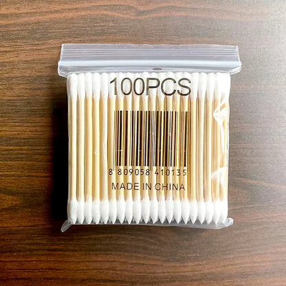 100/300/500/700/900Pcs Double-Tipped Cotton Swabs, for Tattooed Eyebrows, Beauty Makeup Tools for Wiping, Nail Polish Wiping