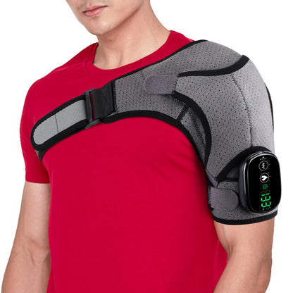 Electric Heating Shoulder Massage Belt Back Shoulder Brace Shoulder Support Adjustable LED Hot Compress Heating Shoulder Shawl