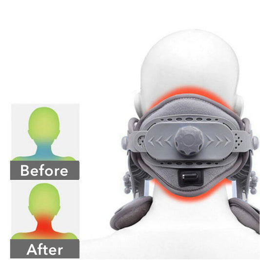 Neck Braces, Neck Traction Device, Heating Inflatable Cervical Collar Correction, Neck Retractor Cervical Collar Stretcher Corrector