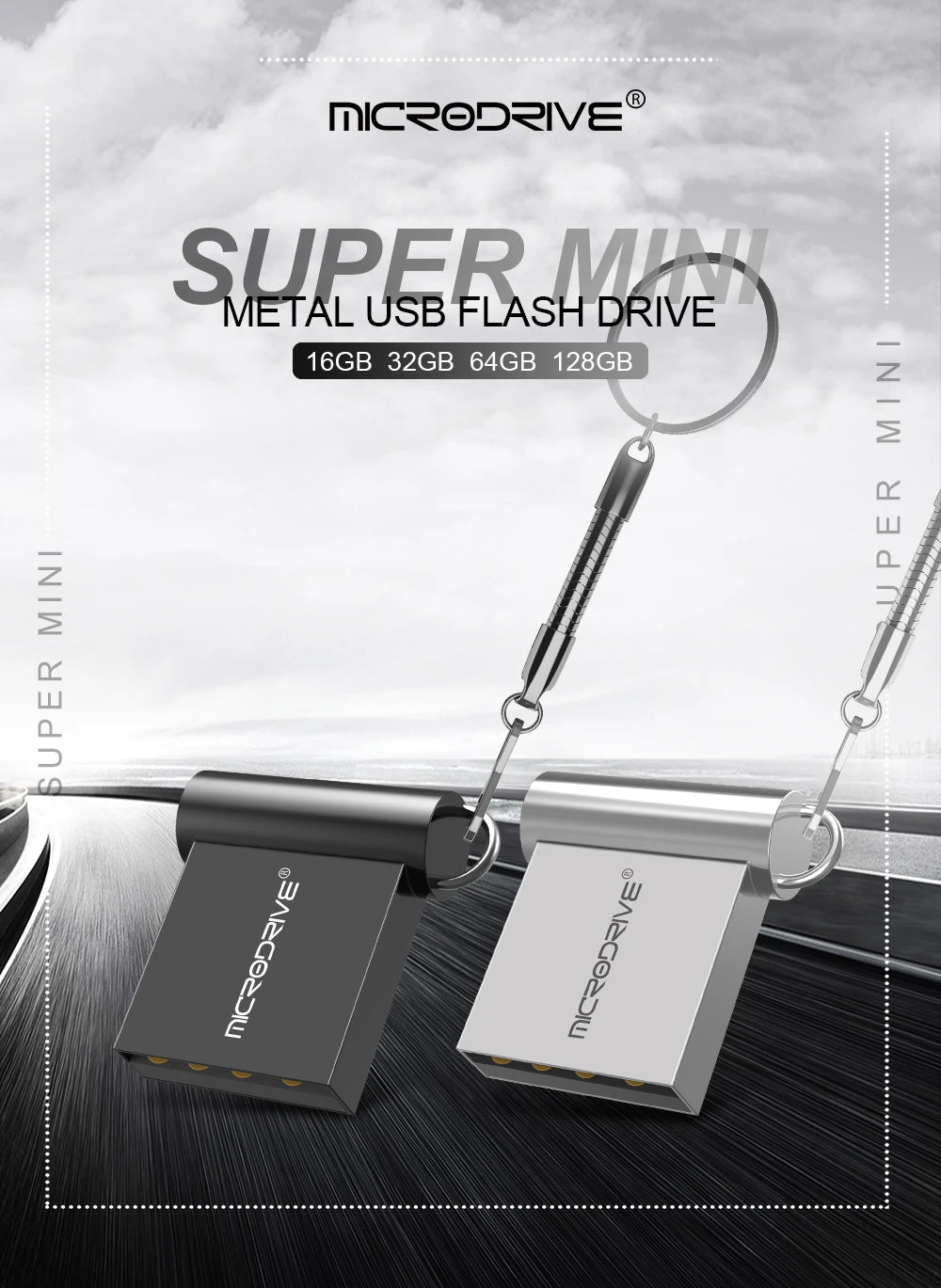 Mini USB Flash Drive 128GB 64GB 32GB 16GB 8GB 4GB Metal 2.0 Pendrive Memory Stick Pen Drive 2.0 High Speed 128GB 64GB U Disk