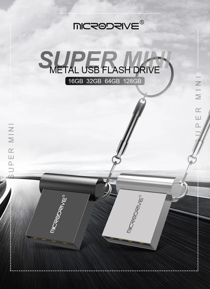 Mini USB Flash Drive 128GB 64GB 32GB 16GB 8GB 4GB Metal 2.0 Pendrive Memory Stick Pen Drive 2.0 High Speed 128GB 64GB U Disk