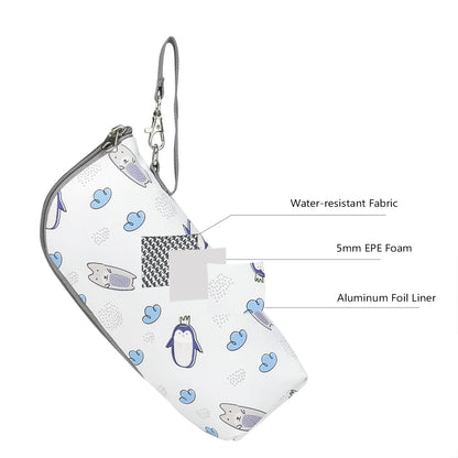 Baby Bottle Bag Portable Mother Feeding Bottle Warmer Baby Feeding Aluminum Mold Insulation Outing Stroller Hanging Bag
