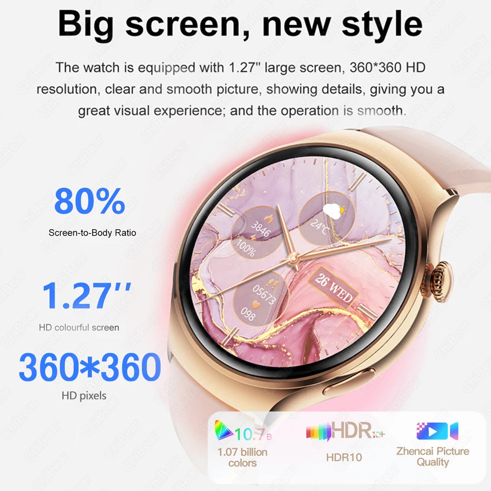 New GPS NFC Bluetooth Call Smartwatch, Women Watch, 4 mini Sports Track, Heart Rate Oximetry Monitoring Health Smartwatch For Woman