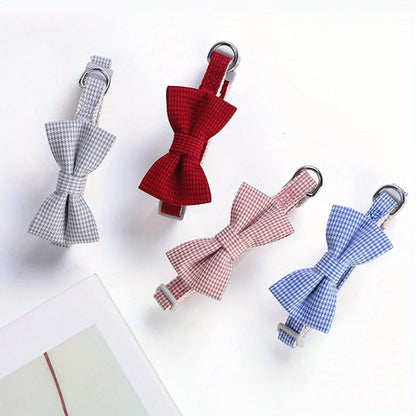 1 Piece, Adjustable Plaid Cat Collar Tie Knot, Perfect for Festive Dressing and Everyday Wear