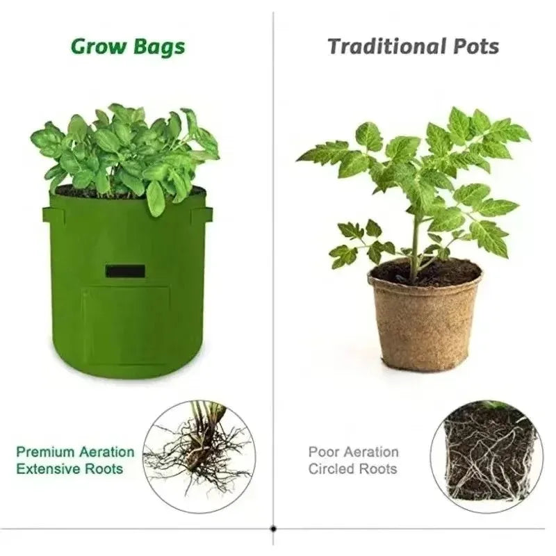 3Styles Felt, plant grow bags, nonwoven fabric garden potato pot, greenhouse vegetable growing bags, moisturizing vertical tools