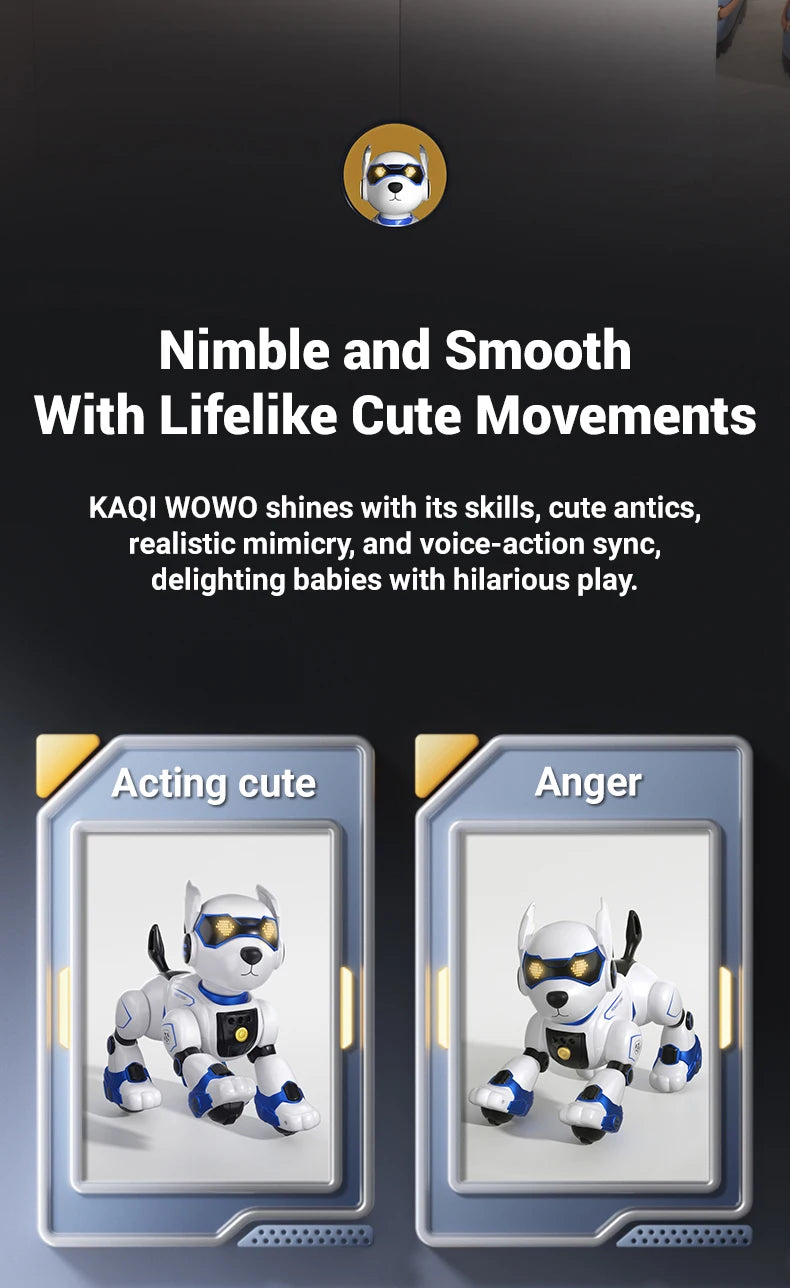 Funny RC Robot Electronic Dog Stunt Dog Voice Command Programmable Touch-sense Music Song Robot Dog for Boy Girls Children Toys