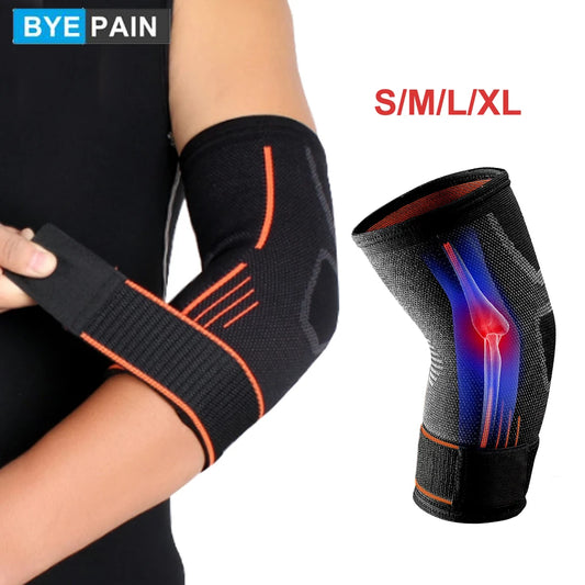 1Pcs, Fitness Elbow Brace, Compression Support Sleeve for Tendonitis, Tennis Elbow, Golf Treatment - Reduce Joint Pain, BYEPAIN