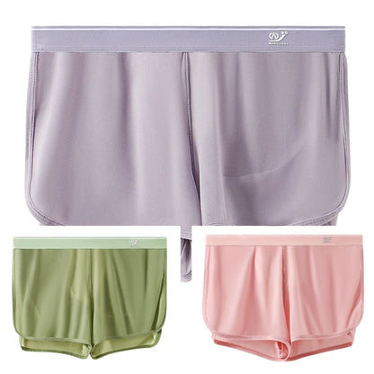 1Pcs/2Pcs/3Pcs, Cool and Breathable Men's Ice Silk Casual Shorts, Open Side  for Summer, Homewear, Arrow Shorts